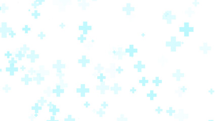 Medical health blue cross pattern white background. Abstract healthcare technology and science concept.