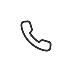 Phone Icon. Telephone handset. Telephone signal. Comunication symbol. Call icon. Telephone sign. Call center. Online support sign. Contact form. Phone booth.