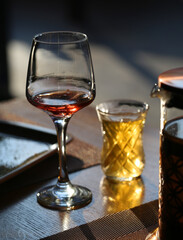 Photo macro of delicious red wine