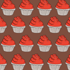 illustration of a large number of steamed cake backgrounds