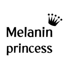 melanin princess Vector saying. White isolate