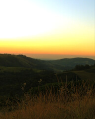 sunset in the mountains