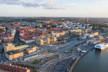 View on new building under construction, Första Långgatan, Gothenburg, Sweden, 2020 year	