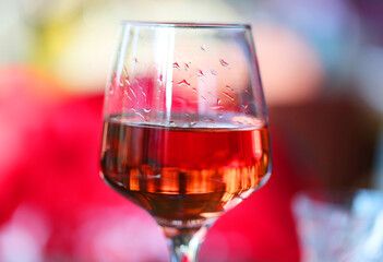 Photo macro of delicious red wine