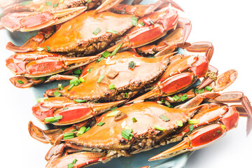 A plate of fresh Redspot swimming crab