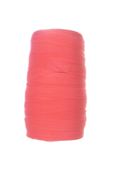 salmon roll of cotton isolated on white background