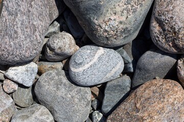 Close up image of stiped rock