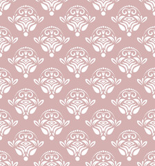 Classic seamless purple and white pattern. Damask orient ornament. Classic vintage background. Orient ornament for fabric, wallpaper and packaging