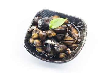 A plate of fresh Corbicula fluminea