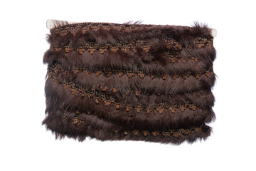 pink roll of cotton isolated on white background