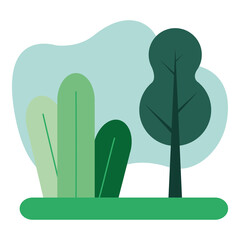 forest landscape natural scene icon