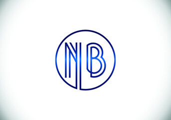 Initial Letter N B Logo Design. Monogram logo. Graphic Alphabet Symbol for Corporate Business Identity.