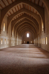 Obraz premium The Gothic hall of the Poblet monastery (cat. Reial Monestir de Santa Maria de Poblet).Vimbodi and Poblet.