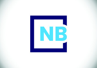 Initial Letter N B Logo Design. Monogram logo. Graphic Alphabet Symbol for Corporate Business Identity.