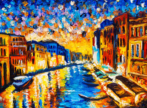 Oil Painting - Venice, Italy