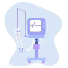 Hospital ventilator vector. Medical ventilator vector.