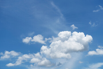 Naklejka na ściany i meble cloud sky background natural with blue