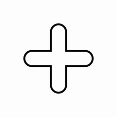 Outline plus icon.Plus vector illustration. Symbol for web and mobile