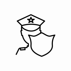 Outline police icon.Police vector illustration. Symbol for web and mobile