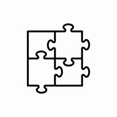 Outline puzzle icon.Puzzle vector illustration. Symbol for web and mobile