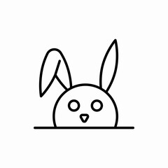 Outline rabbit icon.Rabbit vector illustration. Symbol for web and mobile