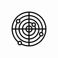 Outline radar icon.Radar vector illustration. Symbol for web and mobile