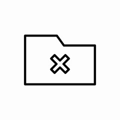 Outline remove folder icon.Remove folder vector illustration. Symbol for web and mobile