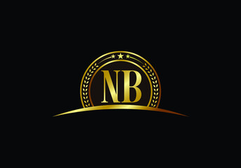 Initial Letter N B Logo Design. Monogram logo. Graphic Alphabet Symbol for Corporate Business Identity.