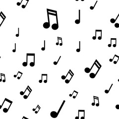 Musical notes seamless pattern. Music note texture background.