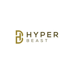 simple modern minimalist monogram hb logo premium vector