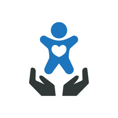 Vector illustration of health insurance icon on white background