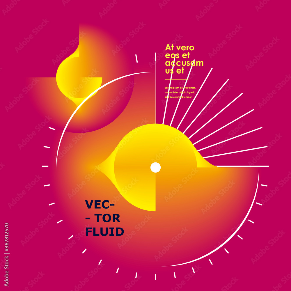 Poster hipster abstract fluid concept for web design. vector geometric background. poster design. abstract 