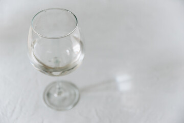 glass clear glasses with water on a gray background