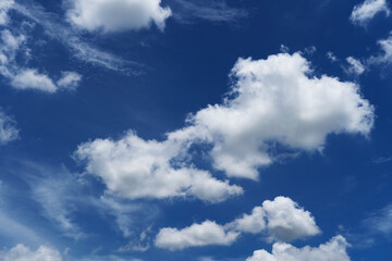 Naklejka na ściany i meble Beautiful cloud with blue sky natural background