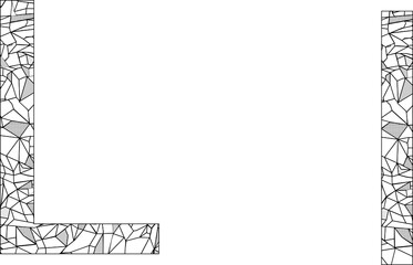 polygon letter L illustration set in vector format