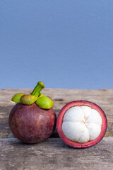 Fresh ripe mangosteen fruits, Queen of fruit in Thailand
