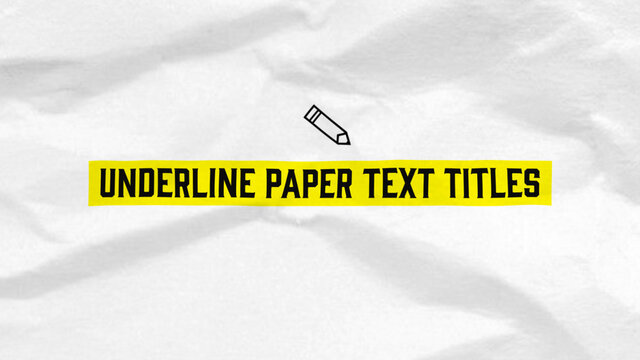 Underline Paper Text Titles