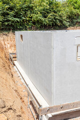 construction site with waterproof concrete called white cellar construction