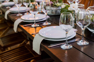 Wedding decoration. Wedding inspiration. Wedding decorations for table in rustic style. Wedding background