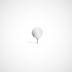 Golf ball in vector.