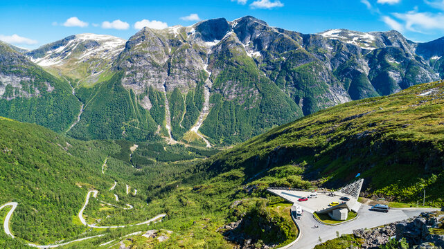 Gaularfjellet  viewpoint. Gaularfjellet - a mountain area in central Vestland county, Norway.