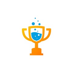 Trophy Champion Logo Design Vector