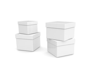 3D box on white background