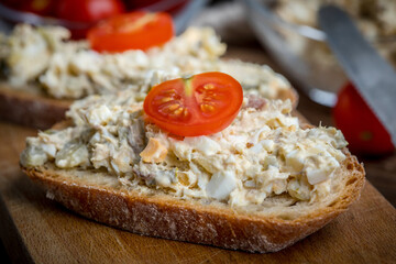 Mackerel fish paste.