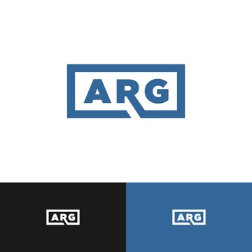 Simple ARG Letter Logo Design Vector