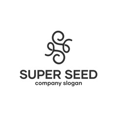 Curly SS Letter Logo Design Template