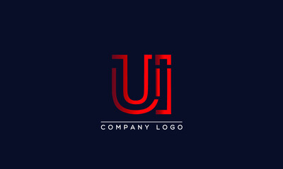 Fototapeta na wymiar Abstract creative minimal unique alphabet letter icon logo UI