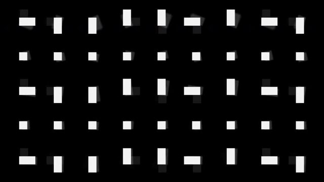 minimal pattern white square rectangle transforming rotating moving seamless loop background design