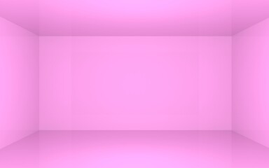 3D Abstract room pink background