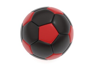 3d soccer ball on a white background